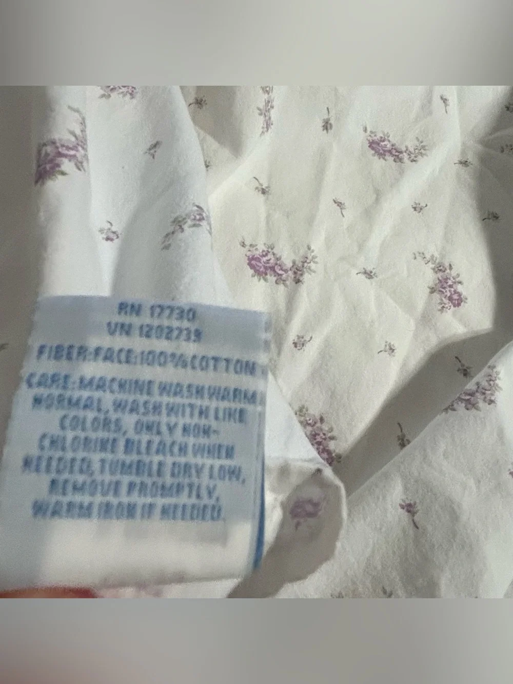 Simply Shabby Chic Queen Flat Sheet lavender white floral